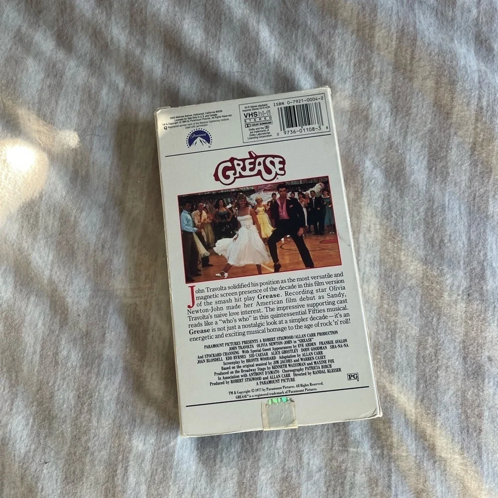 Grease VHS Tape with Iconic Cover Art - Picture 3 of 5